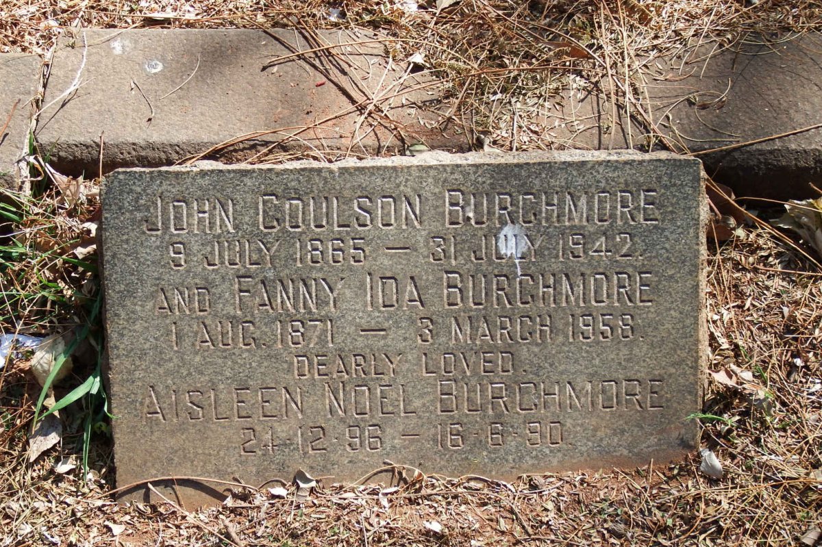 BURCHMORE John Coulson 1865-1942 &amp; Fanny Ida 1871-1958