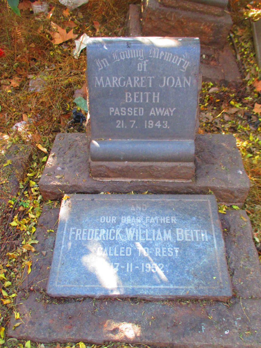 BEITH Frederick William  -1952 &amp; Margaret Joan  -1943