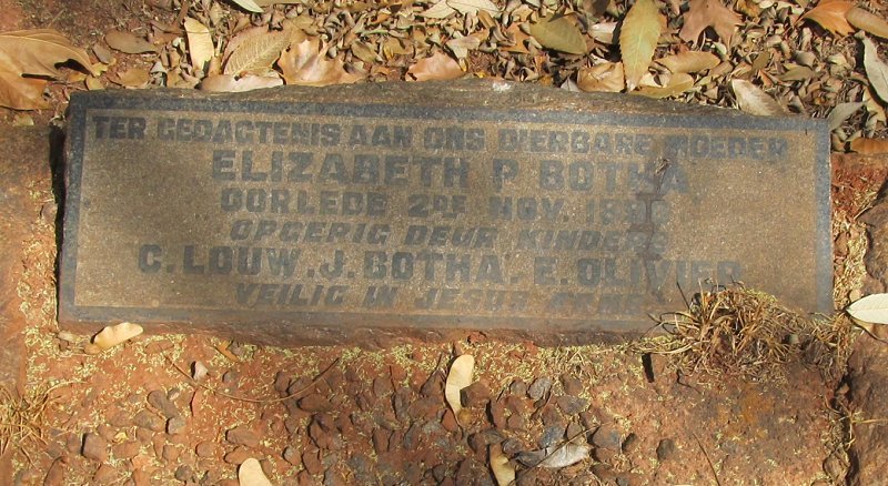 BOTHA Elizabeth P. -189?