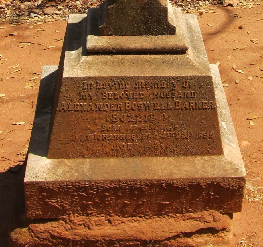 BARKER Alexander Boswell -1895