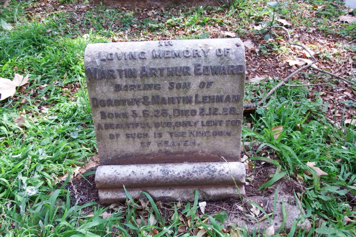 LEHMAN Martin Arthur Edward 1926-1928