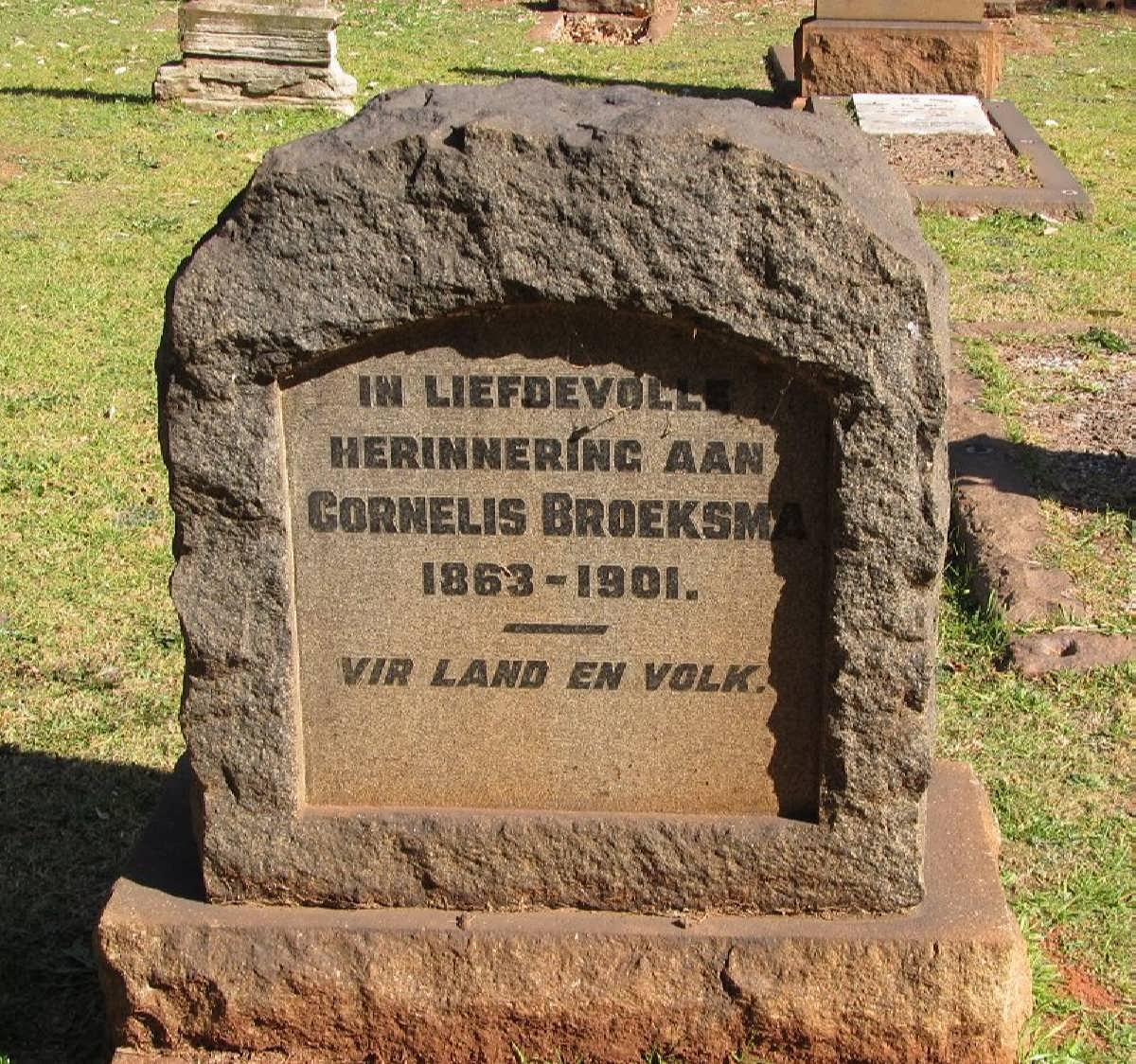 BROEKSMA Cornelis 1863-1901