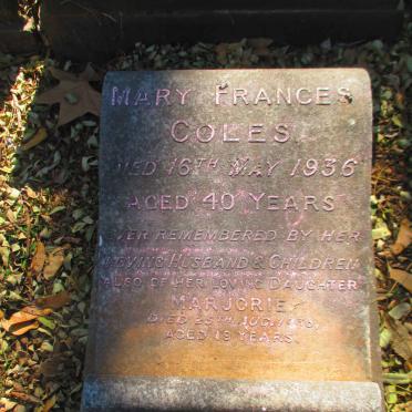COLES Mary Frances  -1936 :: COLES Marjorie  -1936