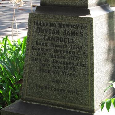 CAMPBELL Duncan James 1857-1936