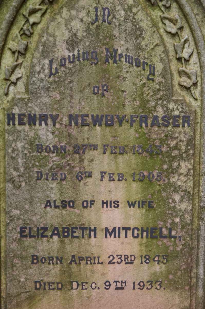 FRASER Henry, NEWBY 1843-1905 &amp; Elizabeth Mitchell 1845-1933