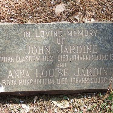 JARDINE John 1882-1962 &amp; Anna Louise 1884-1962