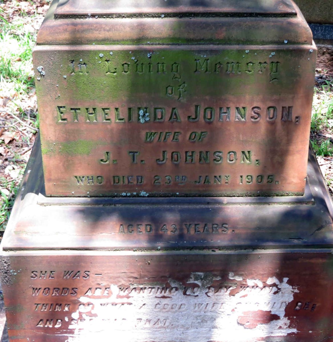 JOHNSON Ethelinda -1905