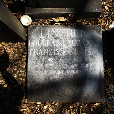 LINCOLN Douglas Francis 1919-1978 &amp; Suzanne Kate 1926-1989