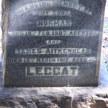 LEGGAT Norman -1907 :: LEGGAT James Aitkenhead -191?