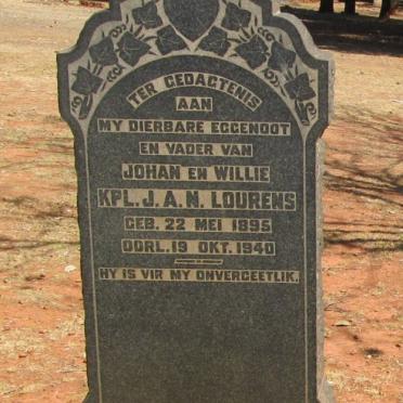 LOURENS J.A.N. 1895-1940