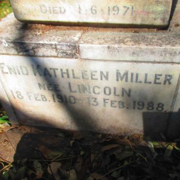 MILLER Enid Kathleen nee LINCOLN 1910-1988