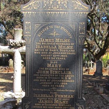 MILNE James -1905 &amp; Isablla PENMAN -1918 :: SINCLAIR Mary nee MILNE -1908