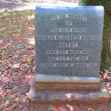 NEFDT Matilda Elizabeth Burford 1849-1935