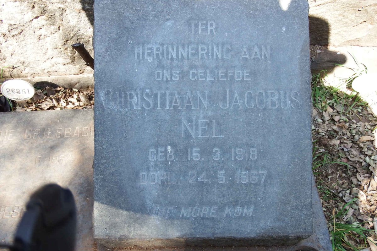 NEL Christiaan Jacobus 1918-1967