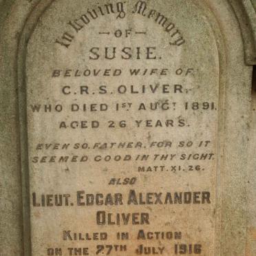 OLIVER Susie -1891 :: OLIVER Edgar Alexander -1916