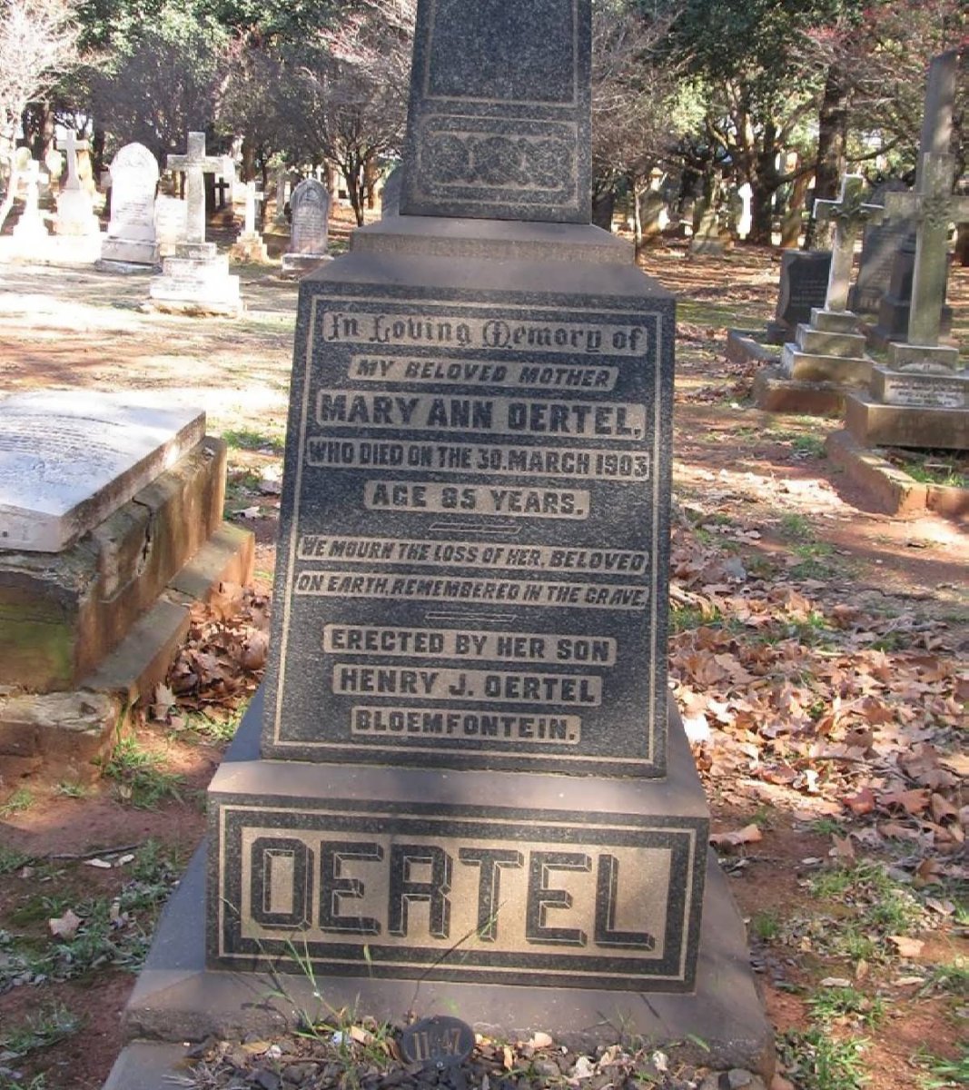 OERTEL Mary Ann -1903