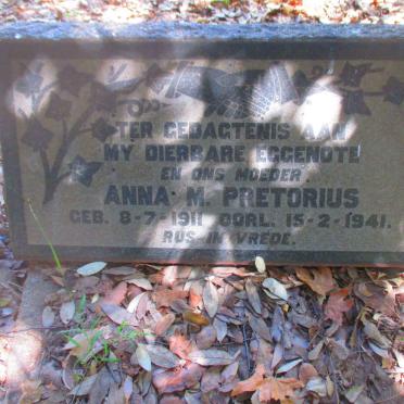 PRETORIUS Anna M. 1911-1941