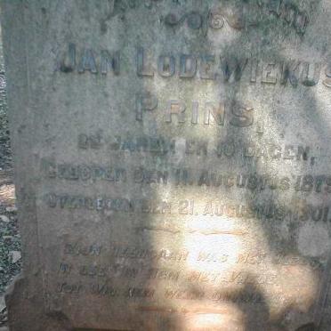 PRINS Jan Lodewiekus 1879-1901