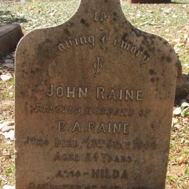 RAINE John -1906 :: RAINE Hilda
