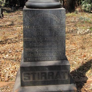 STIRRAT Alexander Houston 1876-1910