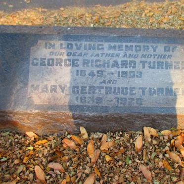 TURNER George Richard 1849-1903 & Mary Gertrude 1856-1926