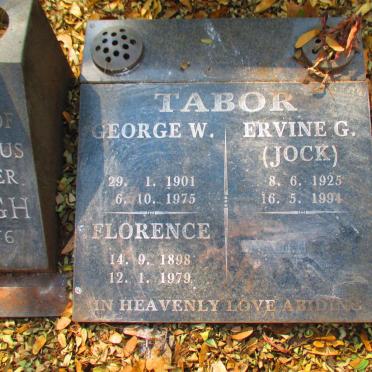 TABOR George W. 1901-1975 & Florence 1898-1979 :: TABOR Ervine G. 1925-1994