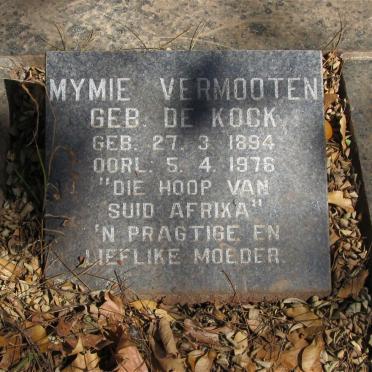 VERMOOTEN Mymie nee DE KOCK 1894-1976