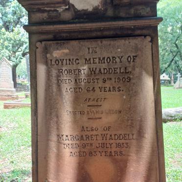 WADDELL  Robert -1909 & Margaret -1933
