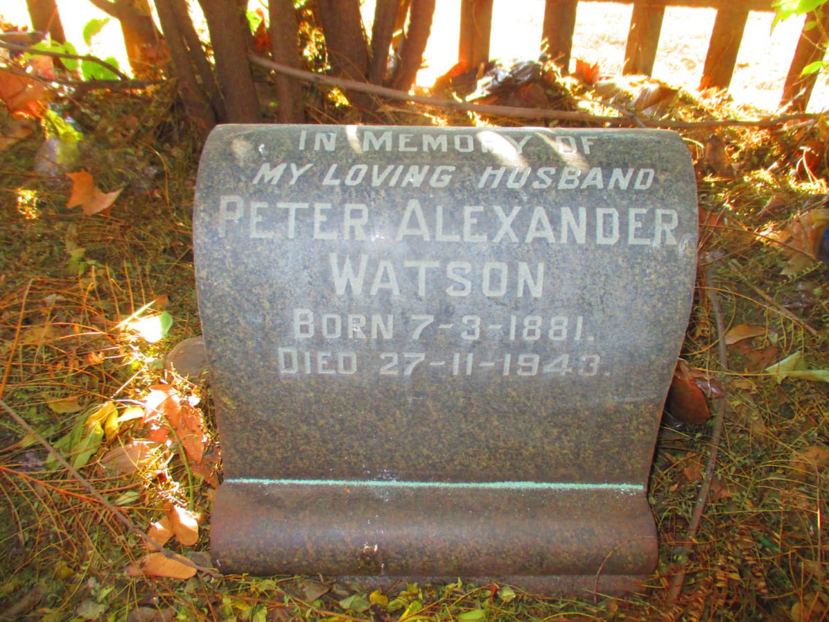 WATSON Peter Alexander 1881-1943