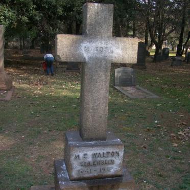 WALTON M.E. nee ENSLIN 1841-190?