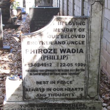 WADIA Phiroze 1912-1999