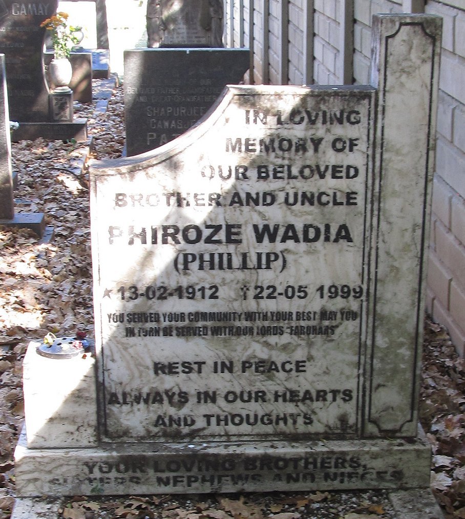 WADIA Phiroze 1912-1999