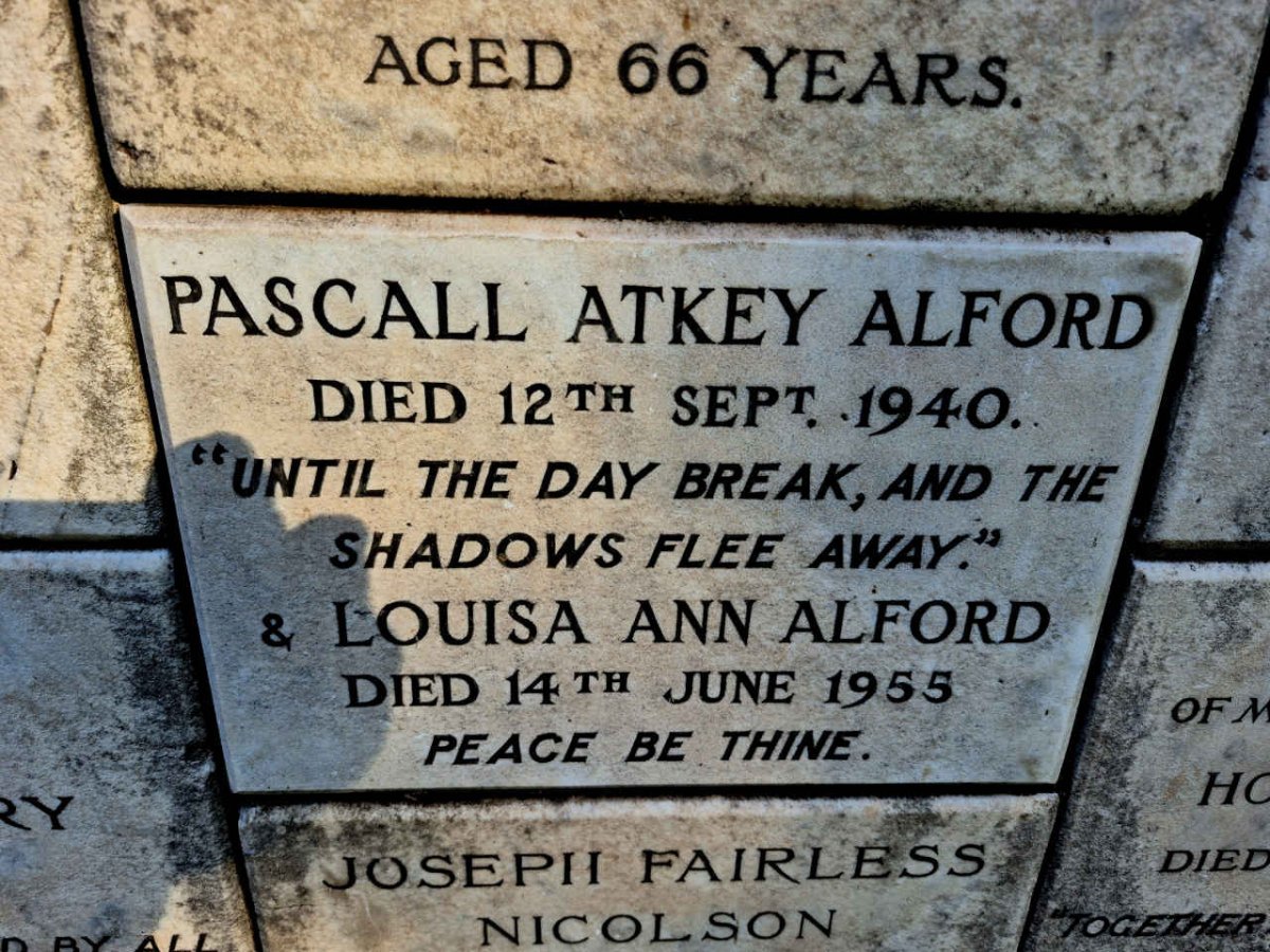 ALFORD Pascall Atkey -1940 & Louisa Ann -1955