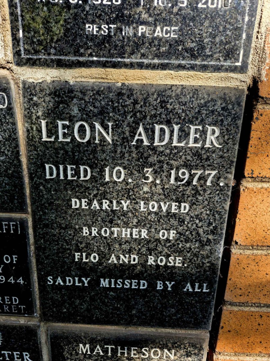 ADLER Leon -1977