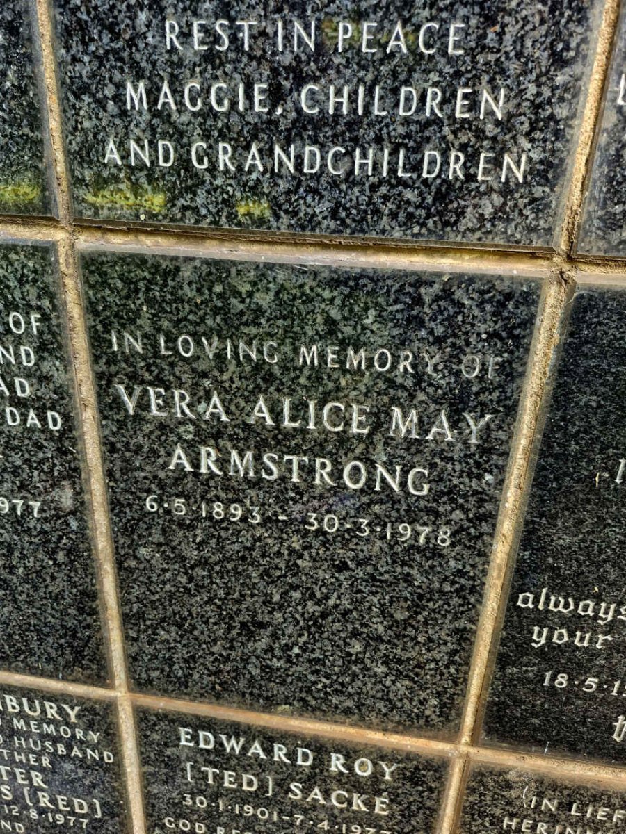 ARMSTRONG Vera Alice May 1893-1978