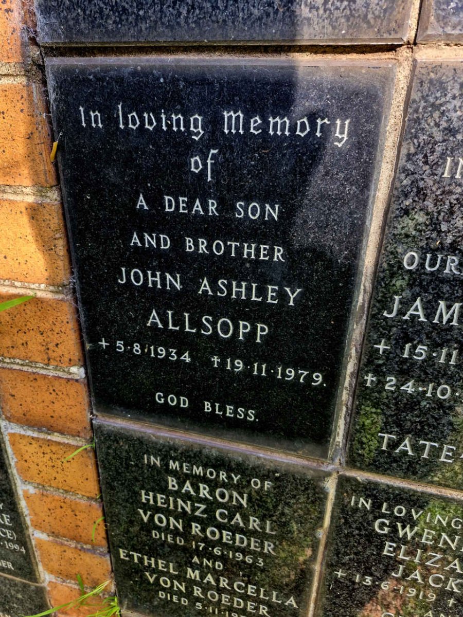 ALLSOPP John Ashley 1934-1979