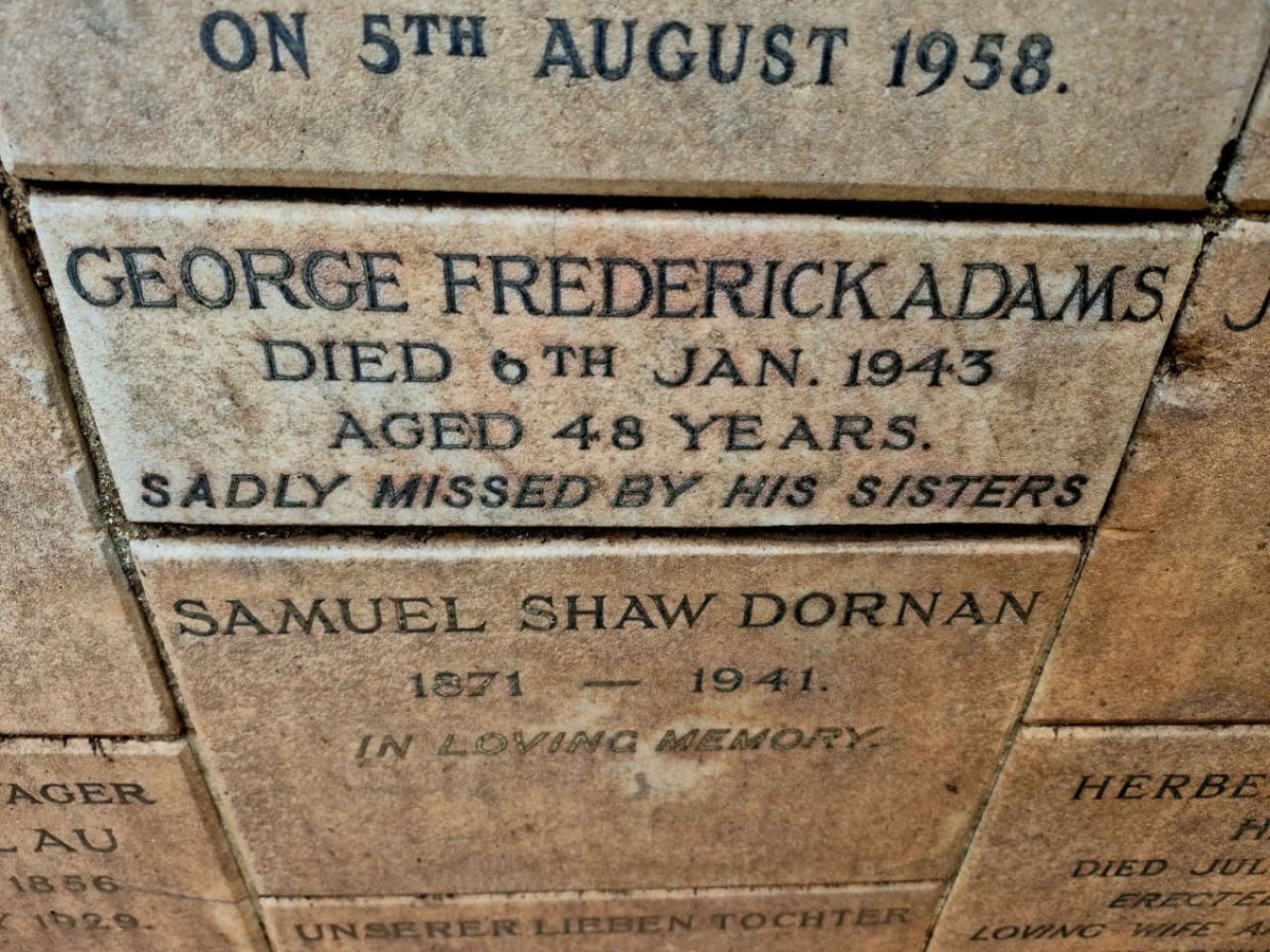 ADAMS George Frederick -1943