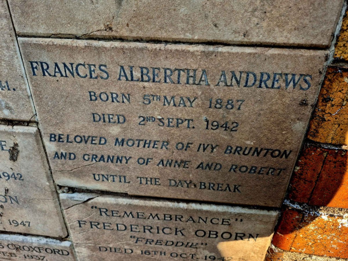 ANDREWS Frances Albertha 1887-1942