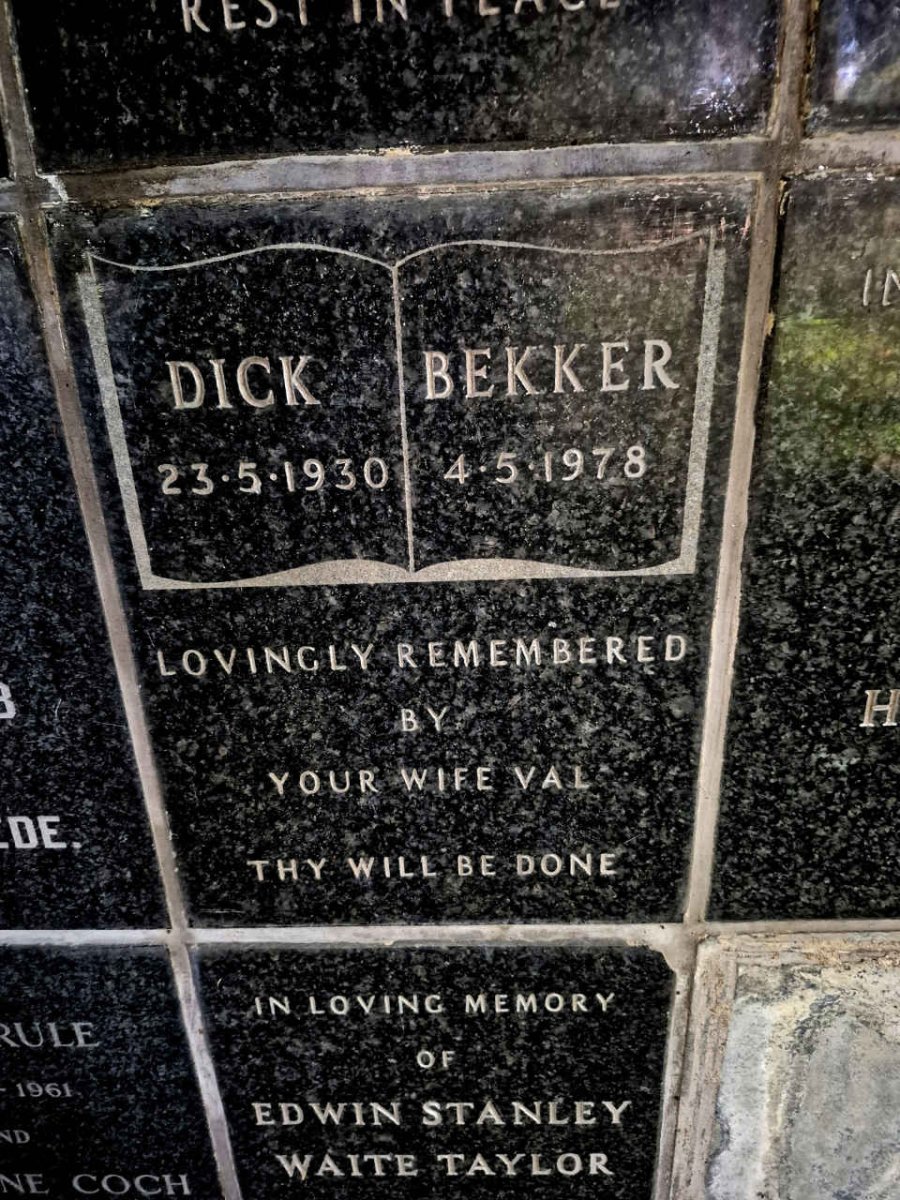BEKKER Dick 1930-1978