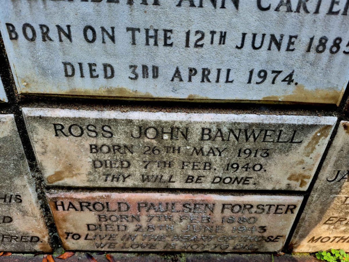 BANWELL Ross John 1913-1940