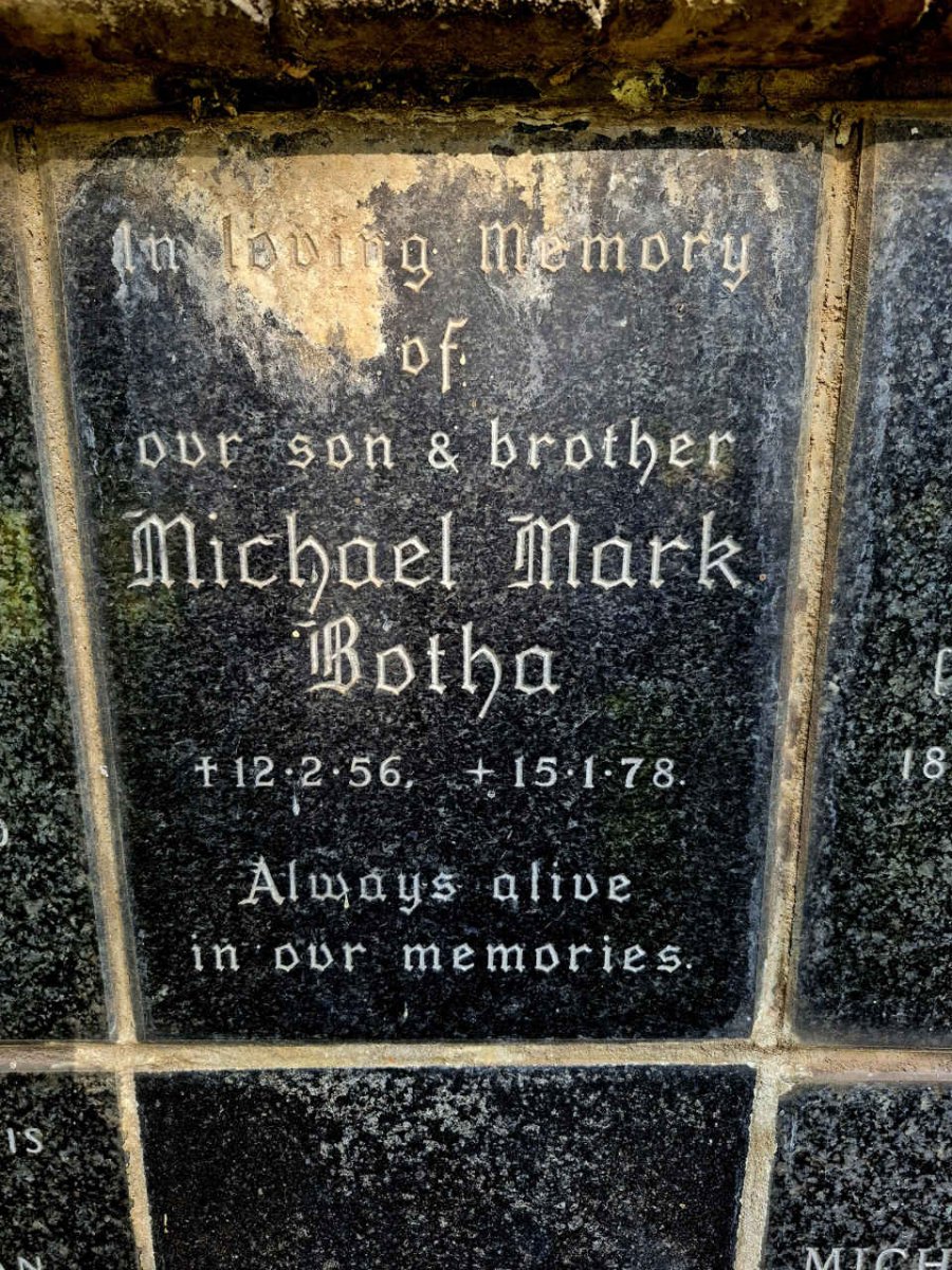 BOTHA Michael Mark 1956-1978