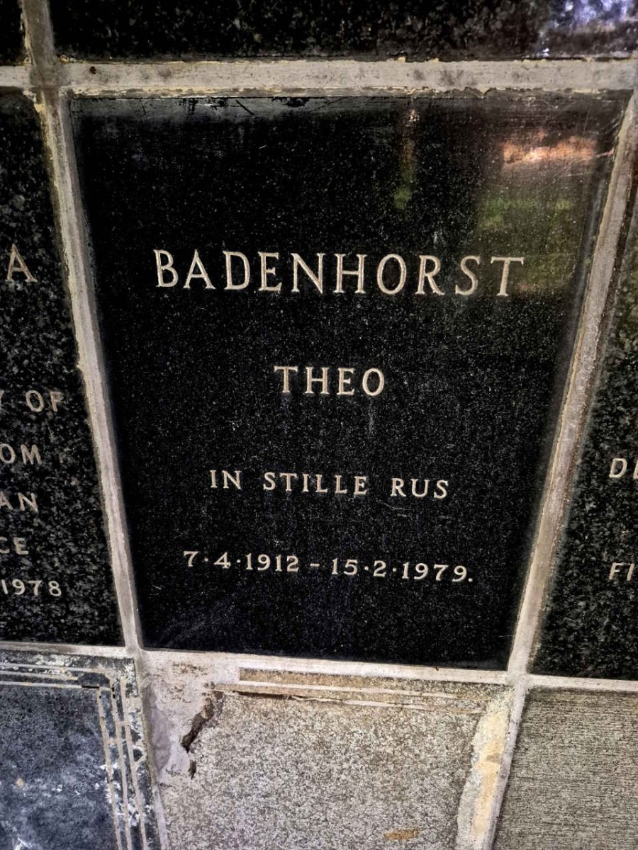 BADENHORST Theo 1912-1979