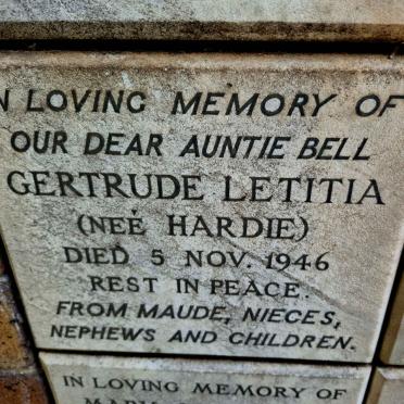 BELL Gertrude Letitia nee HARDIE -1946