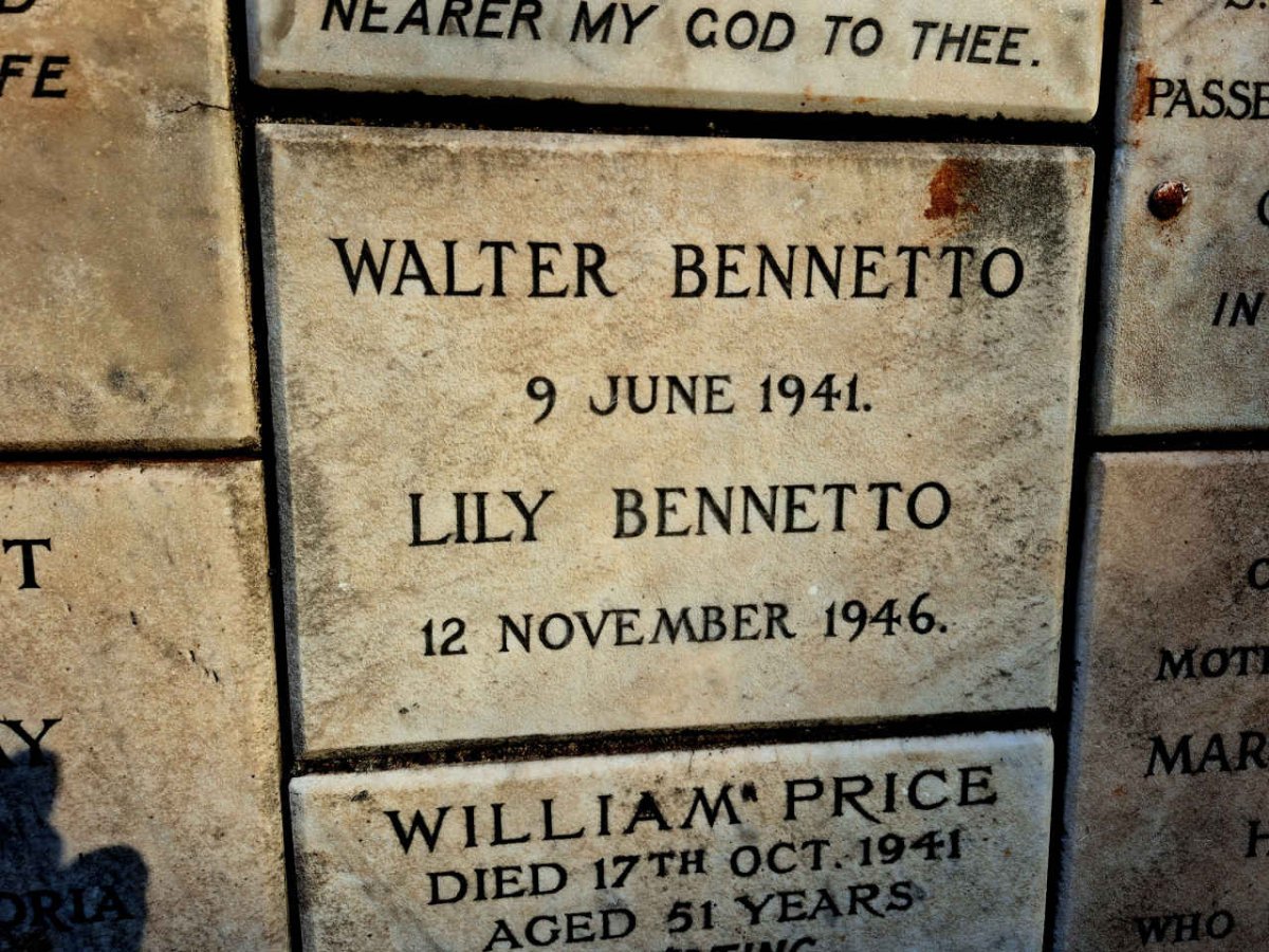 BENNETTO Walter -1941 & Lily -1946