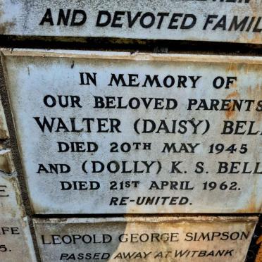 BELL Walter -1945 & K.S. -1962