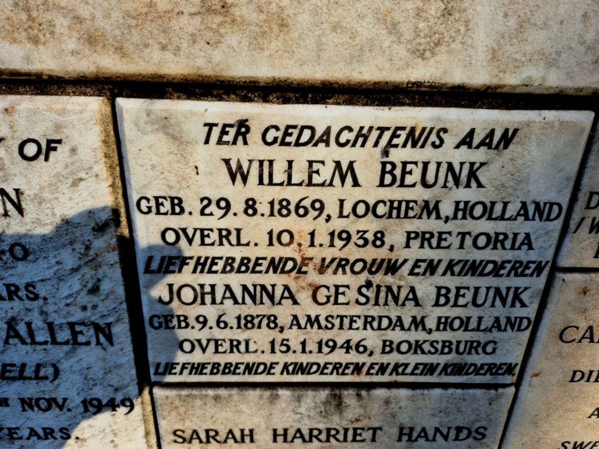 BEUNK Willem 1869-1938 & Johanna Gesina 1878-1946