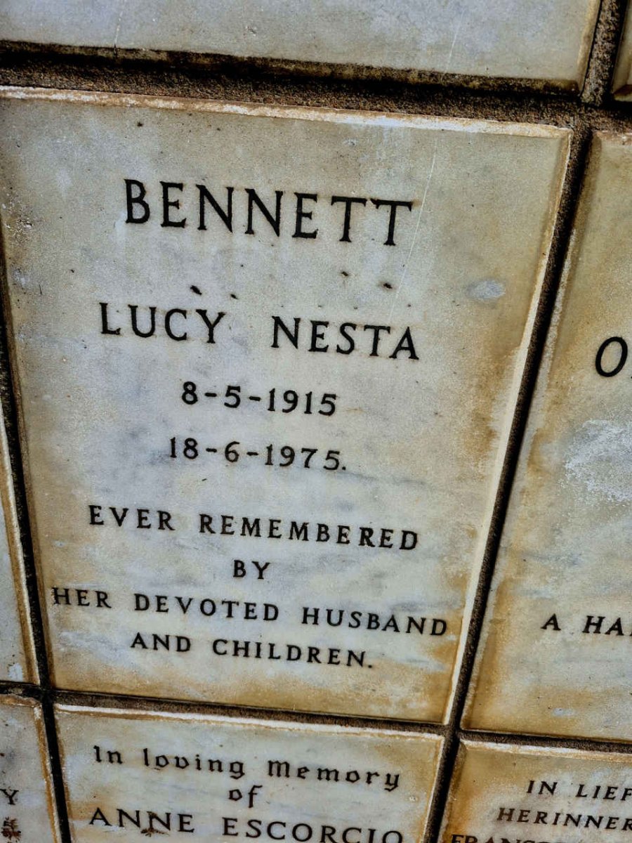 BENNETTE Lucy Nesta 1915-1975