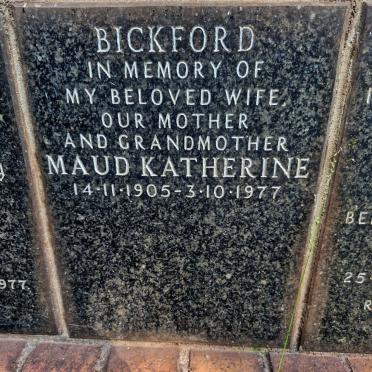 BICKFORD Maud Katherine 1905-1977