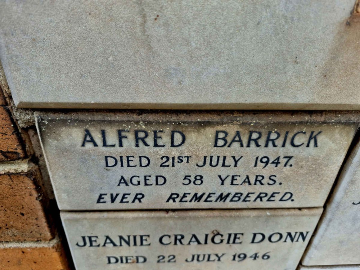 BARRICK  Alfred -1947