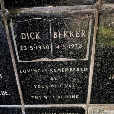 BEKKER Dick 1930-1978